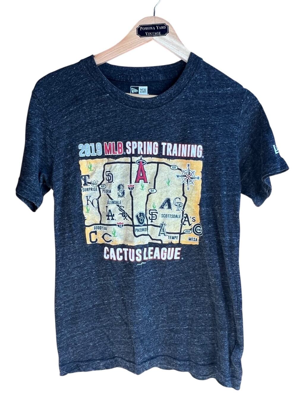 2019 MLB Springs Training New Era Men's Shirt Cactus League Grey Size XS